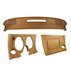 4020B2ST Upper & Lower Dash Pad Set, 1977-1977 Chevy Corvette, Dark Buckskin, W/O Lower A/C Vent Cutout - image 1