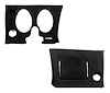 402120PR Lower Dash Pad Pair, 1977-1977 Chevy Corvette, Black, w/Lower AC Vent Cutout - image 1