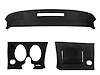 402120ST Upper & Lower Dash Pad Set, 1977-1977 Chevy Corvette, Black, w/Lower A/C Vent Cutout - image 1