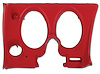 402124 Lower Dash Pad, 1977-1977 Chevy Corvette, Red, Left/Driver, w/Lower A/C Vent Cutout - image 1