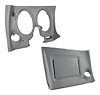 402167PR Lower Dash Pad Pair, 1977-1977 Chevy Corvette, Smoke, w/Lower AC Vent Cutout - image 1
