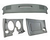 402167ST Upper & Lower Dash Pad Set, 1977-1977 Chevy Corvette, Smoke, w/Lower A/C Vent Cutout - image 1