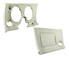 402176PR Lower Dash Pad Pair, 1977-1977 Chevy Corvette, White, w/Lower AC Vent Cutout - image 1