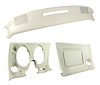 402176ST Upper & Lower Dash Pad Set, 1977-1977 Chevy Corvette, White, w/Lower A/C Vent Cutout - image 1