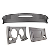 4021A2ST Upper & Lower Dash Pad Set, 1977-1977 Chevy Corvette, Dark Smoke, w/Lower A/C Vent Cutout - image 1