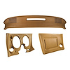 4021B2ST Upper & Lower Dash Pad Set, 1977-1977 Chevy Corvette, Dark Buckskin, w/Lower A/C Vent Cutout - image 1