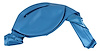403440 Dash Pad Skin, 1965-1966 Chevy Corvette, Bright Blue Right/Passenger - image 1