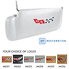 408676 Sunvisors, 1976-1976 Chevy Corvette, White Embroidered W/Logo - image 1