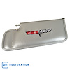 410164 Sunvisor, 1981-1981 Chevy Corvette, Silver Left/Driver Telescopic W/Rod Embroidered W/Logo - image 1