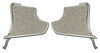 412861 Kick Panels W/Carpet, 1963-1964 Chevy Corvette, Silver - image 1
