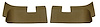 413156 Rear Coupe Roof Panels, 1968-1968 Chevy Corvette, Saddle 68L - image 1