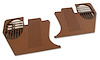 413823 Kick Panels, 1973-1973 Chevy Corvette, Dark Saddle - image 1