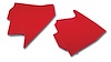 414530 Shift Console Side Trim, 1968-1968 Chevy Corvette, Red - image 1
