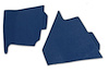 414532 Shift Console Side Trim, 1968-1968 Chevy Corvette, Dark Blue - image 1