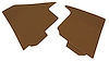 414556 Shift Console Side Trim, 1968-1968 Chevy Corvette, Saddle - image 1