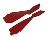 414824 Shift Console Side Panels, 1977-1977 Chevy Corvette, Red - image 1