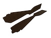 414855 Shift Console Side Panels, 1977-1977 Chevy Corvette, Dark Brown - image 1
