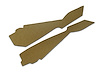 414857 Shift Console Side Panels, 1977-1977 Chevy Corvette, Buckskin - image 1