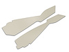 414876 Shift Console Side Panels, 1977-1977 Chevy Corvette, White - image 1