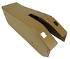 415451 Park Brake Console W/Power Window Switch Cutouts, 1973-1975 Chevy Corvette, Medium Saddle - image 1