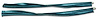 415906 Kick Panel Windlace, 1959-1960 Chevy Corvette, Turquoise - image 1