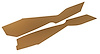 416358 Leather Console Side Panels, 1981-1981 Chevy Corvette, Camel 1981 Early - image 1