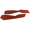 416439 Leather Console Side Panels, 1981-1981 Chevy Corvette, Cinnabar 1981 Late - image 1