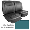 416706 Vinyl Seat Covers, 1959-1959 Chevy Corvette, Turquoise - image 1