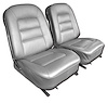 417361 Vinyl Seat Covers, 1965-1965 Chevy Corvette, Silver - image 1