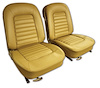 417452 Vinyl Seat Covers, 1966-1966 Chevy Corvette, Saddle - image 1