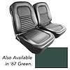 417514 Vinyl Seat Covers, 1967-1967 Chevy Corvette, Green - image 1