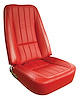 417630 Vinyl Seat Covers, 1968-1968 Chevy Corvette, Red - image 1