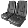 417720 Vinyl Seat Covers, 1969 Chevy Corvette, Black - image 1