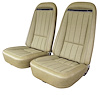417815 Vinyl Seat Covers, 1970-1972 Chevy Corvette, Light Saddle - image 1