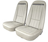 417816MS Mounted Seats, 1974-1974 Chevy Corvette, Neutral Vinyl w/Shoulder Harness - image 1