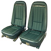 417818 Vinyl Seat Covers, 1971-1971 Chevy Corvette, Green - image 1
