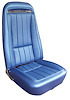 417841M Mounted Seats, 1970-1970 Chevy Corvette, Bright Blue Vinyl w/o Shoulder Harness - image 1