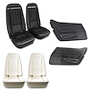 417920K Interior Package, 1975-1975 Chevy Corvette, OE Vinyl Covers, Foam, Deluxe Door Panels, Black - image 1