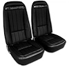 417920MS Mounted Seats, 1975-1975 Chevy Corvette, Black, Vinyl w/Shoulder Harness - image 1