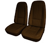 418055M Mounted Seats, 1976-1976 Chevy Corvette, Dark Brown Vinyl - image 1