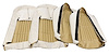 418057 Vinyl Seat Covers, 1976-1976 Chevy Corvette, Buckskin - image 1