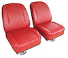 418335 Leather Seat Covers, 1963-1963 Chevy Corvette, Red - image 1