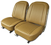 418354 Leather Seat Covers, 1963-1963 Chevy Corvette, Saddle - image 1