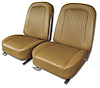 418454 Leather Seat Covers, 1964-1964 Chevy Corvette, Saddle - image 1
