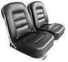 418520 Leather Seat Covers, 1965-1965 Chevy Corvette, Black - image 1