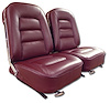 418537 Leather Seat Covers, 1965-1965 Chevy Corvette, Maroon - image 1