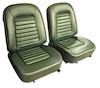 418614 Leather Seat Covers, 1966-1966 Chevy Corvette, Green - image 1