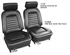 418620 Leather Seat Covers, 1966-1966 Chevy Corvette, Black - image 1