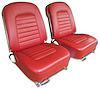 418630 Leather Seat Covers, 1966-1966 Chevy Corvette, Red - image 1