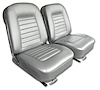 418661 Leather Seat Covers, 1966-1966 Chevy Corvette, Silver - image 1
